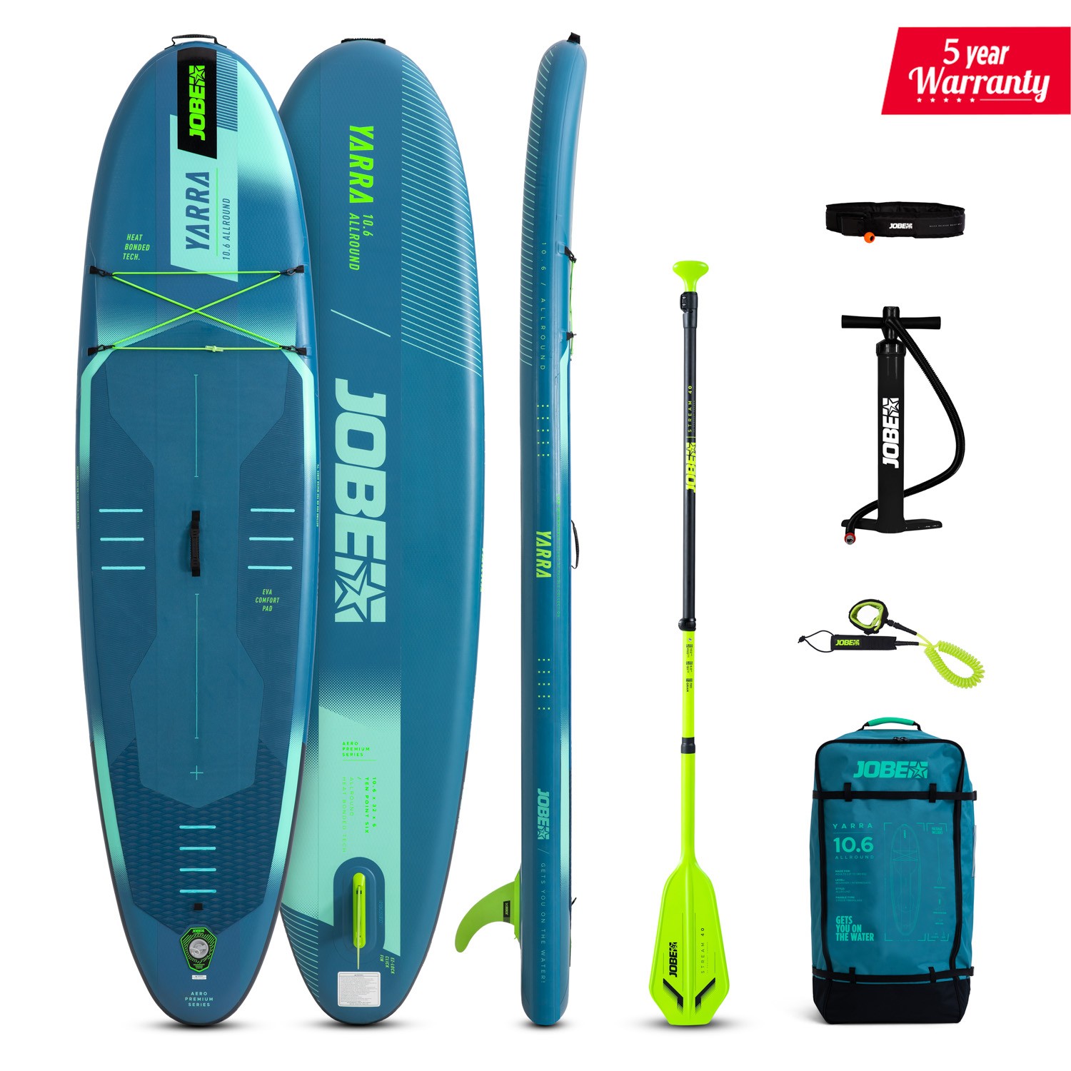 Jobe Aero Yarra Sup Premium Board 10.6 Package - Promarine Jobe Aero Yarra Sup Premium Board 10.6 Package