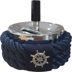 Posacenere Antivento Cromato Blu