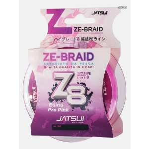 Jatsui Monofilo Trecciato Ze- Braid Z8 Eging Pro Pink 150 MT