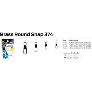 NT Swivel Brass Round Snap 374B