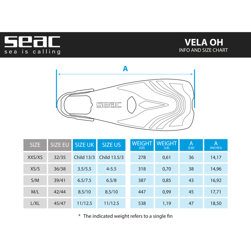 Seac Pinne Vela OH - Promarine Seac Pinne Vela OH - immagine 5